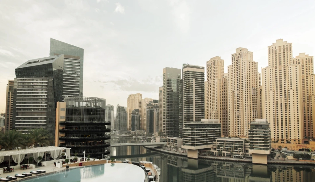 Towers in Business Bay, Dubai: "Witness the towering epitome of Dubai's real estate boom."