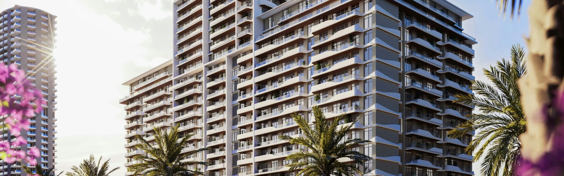 A stunning exterior view of Helvetia Residences showcasing modern architecture and lush surroundings